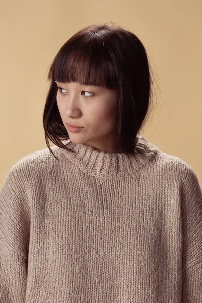 Seong Hee-joo Soft Power — camel knit matching set