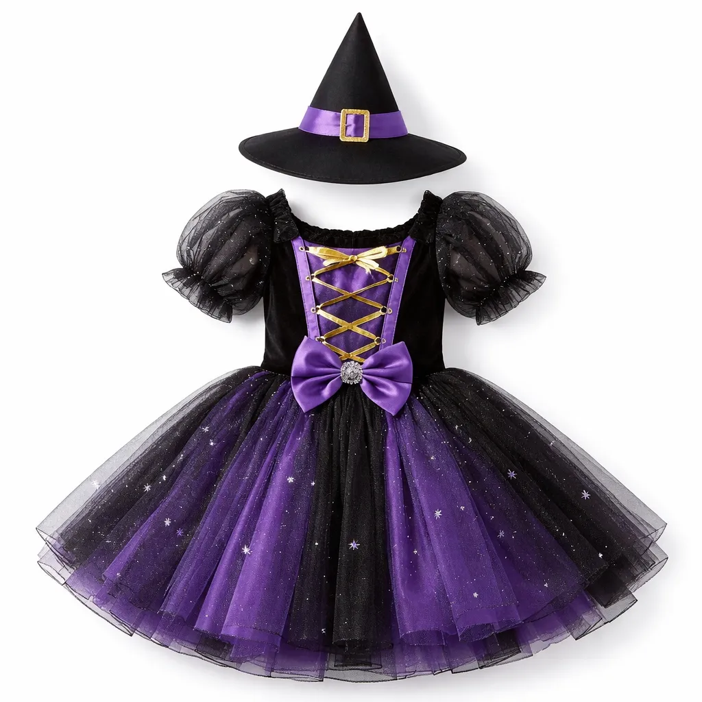 Witch Tutu Dress with Hat