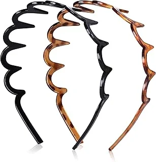2 Pack Zig Zag Headbands for Women,...